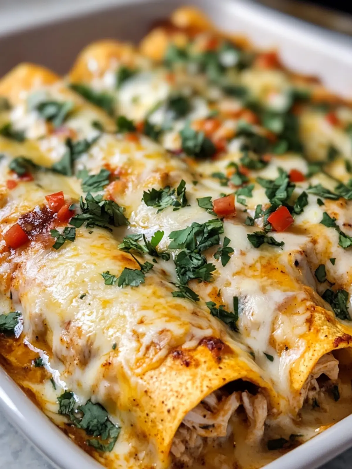 High Protein Chicken Enchiladas