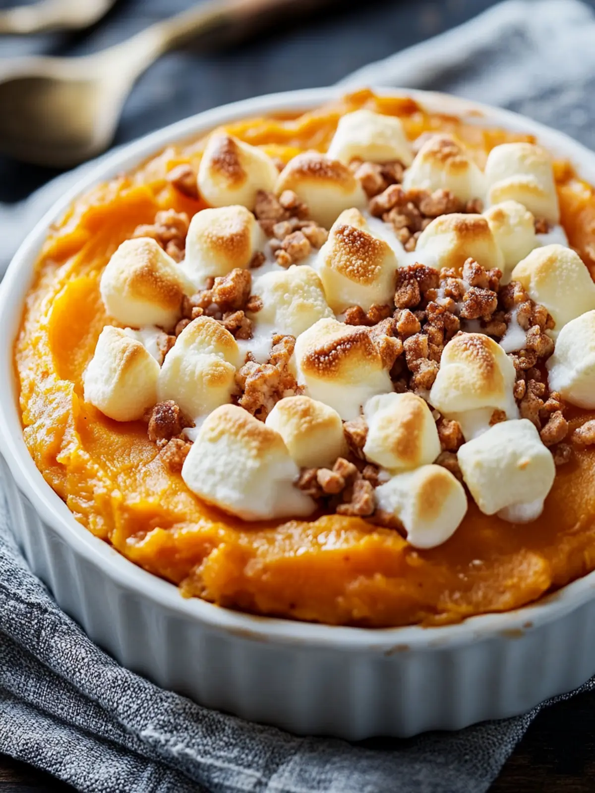 Sweet Potato Casserole with Marshmallow Topping