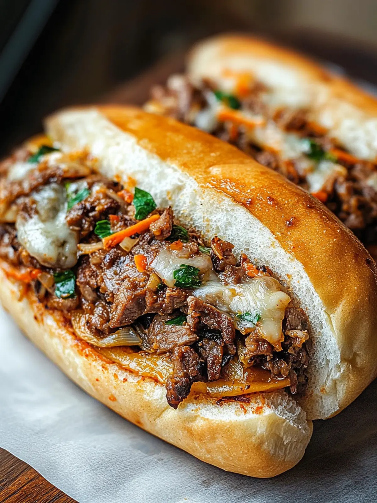 Korean-Inspired Kimchi Bulgogi Cheesesteak