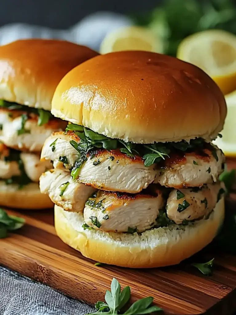 Lemon Herb Chicken Sliders