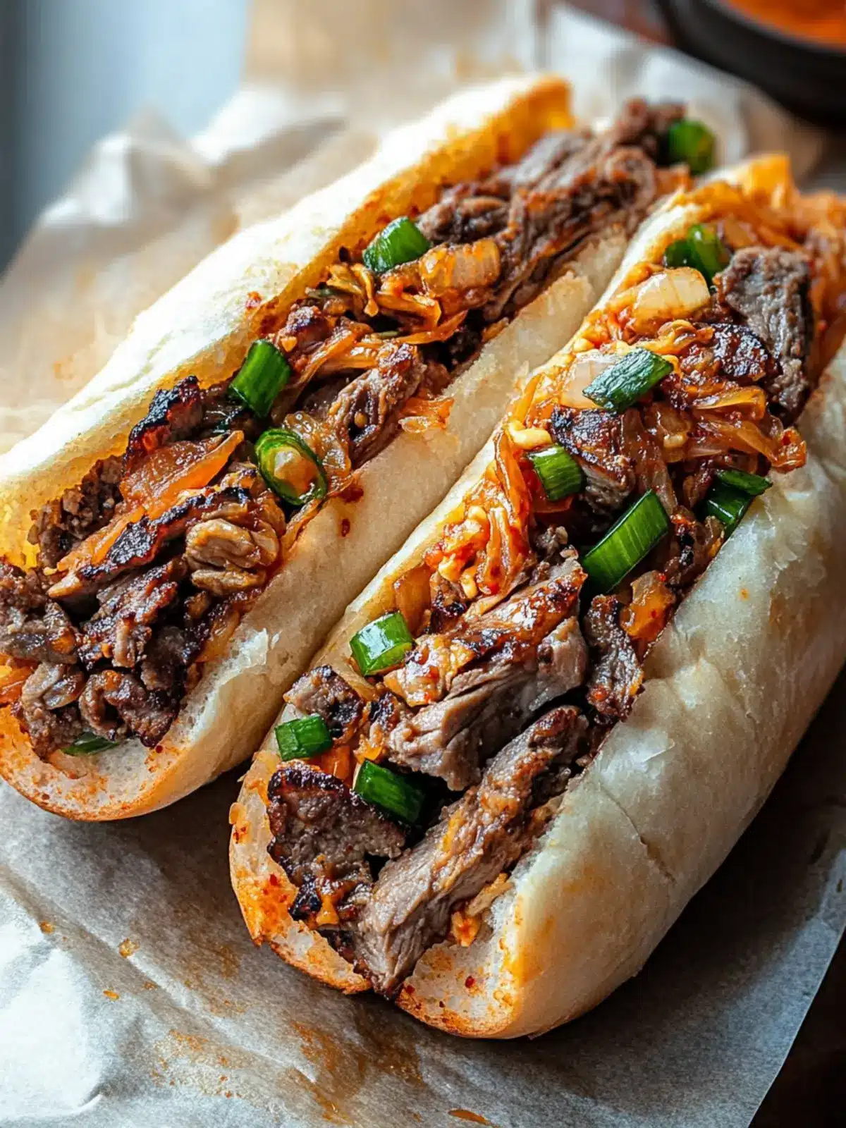 Korean-Inspired Kimchi Bulgogi Cheesesteak