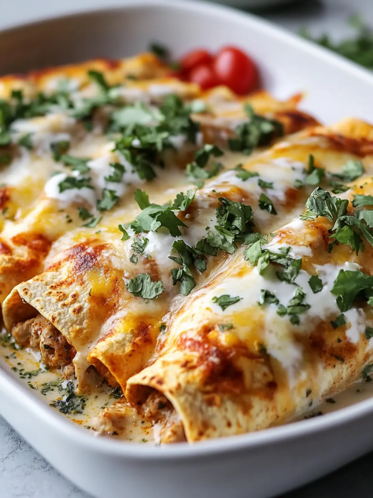 High Protein Chicken Enchiladas