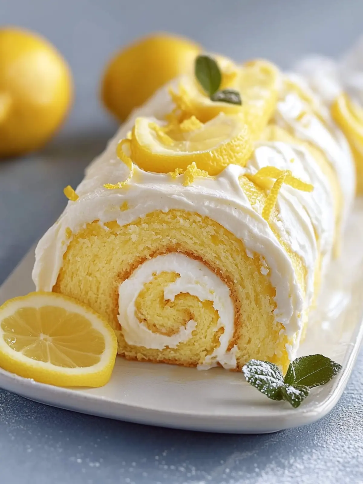 Easy Lemon Cream Swiss Roll
