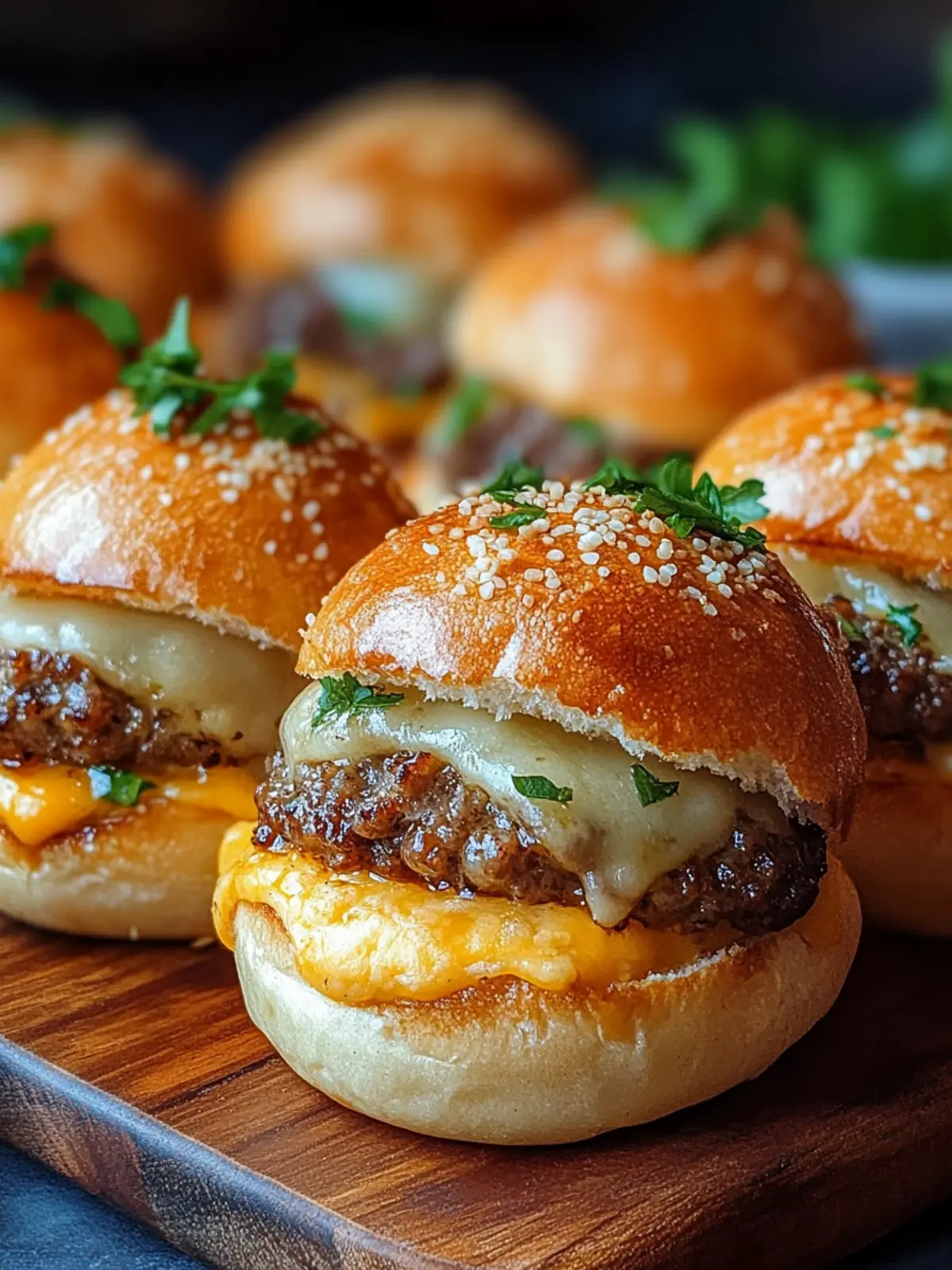 Garlic Parmesan Cheeseburger Bombs
