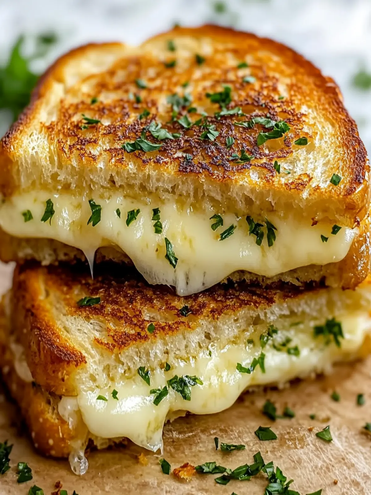 Garlic Bread Grilled Cheese