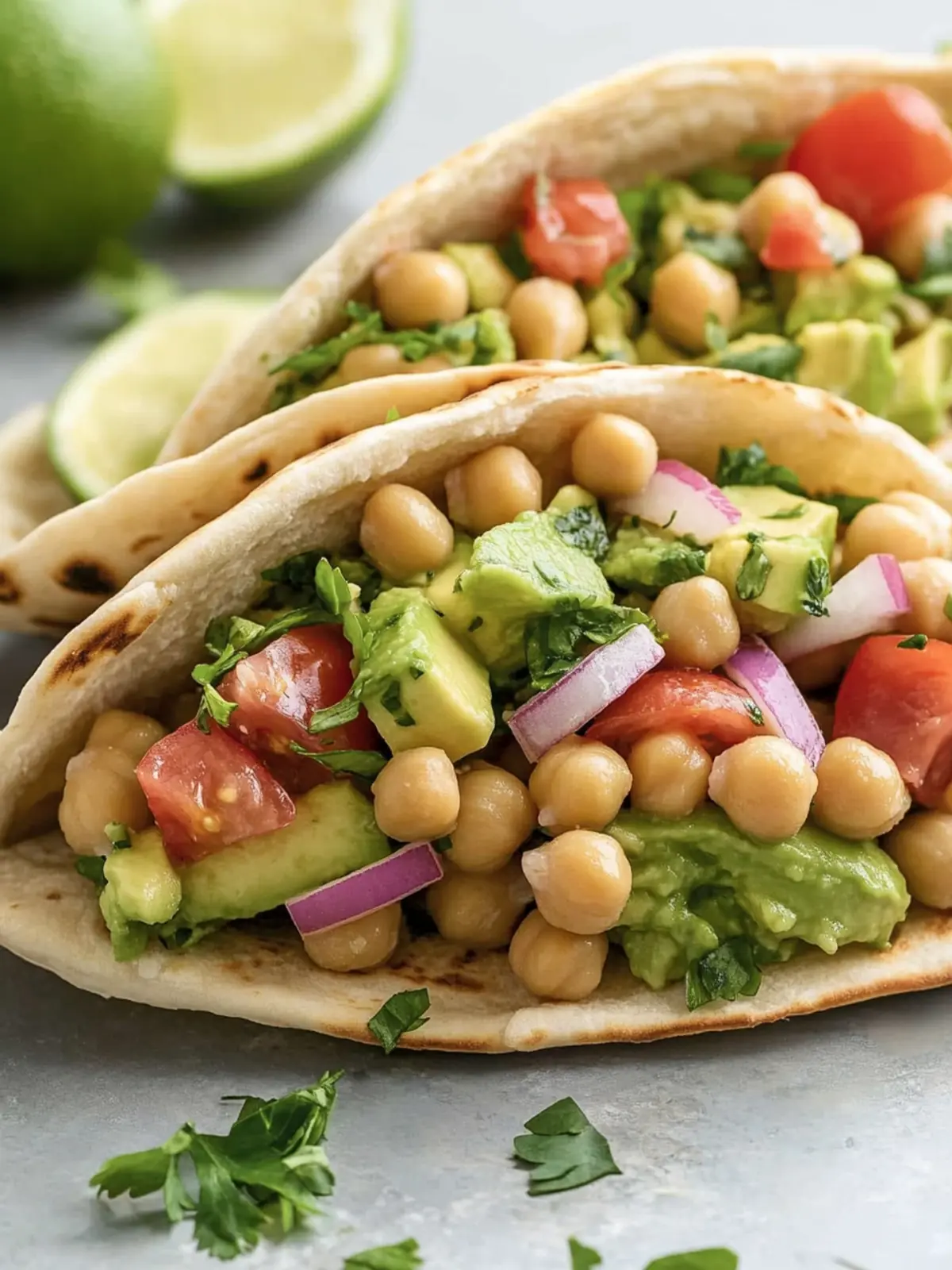 Avocado and Chickpea Salad-Stuffed Pitas