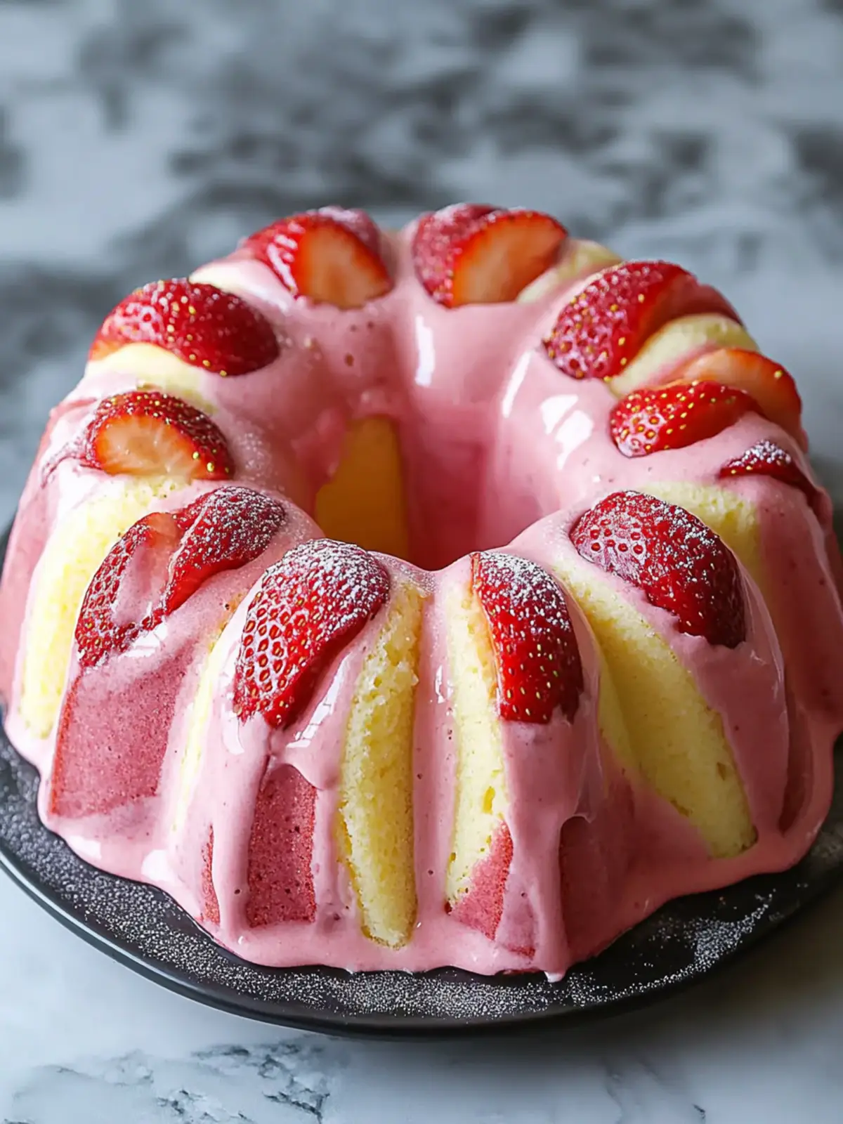 Strawberry Milkshake Pound Cake Recipe
