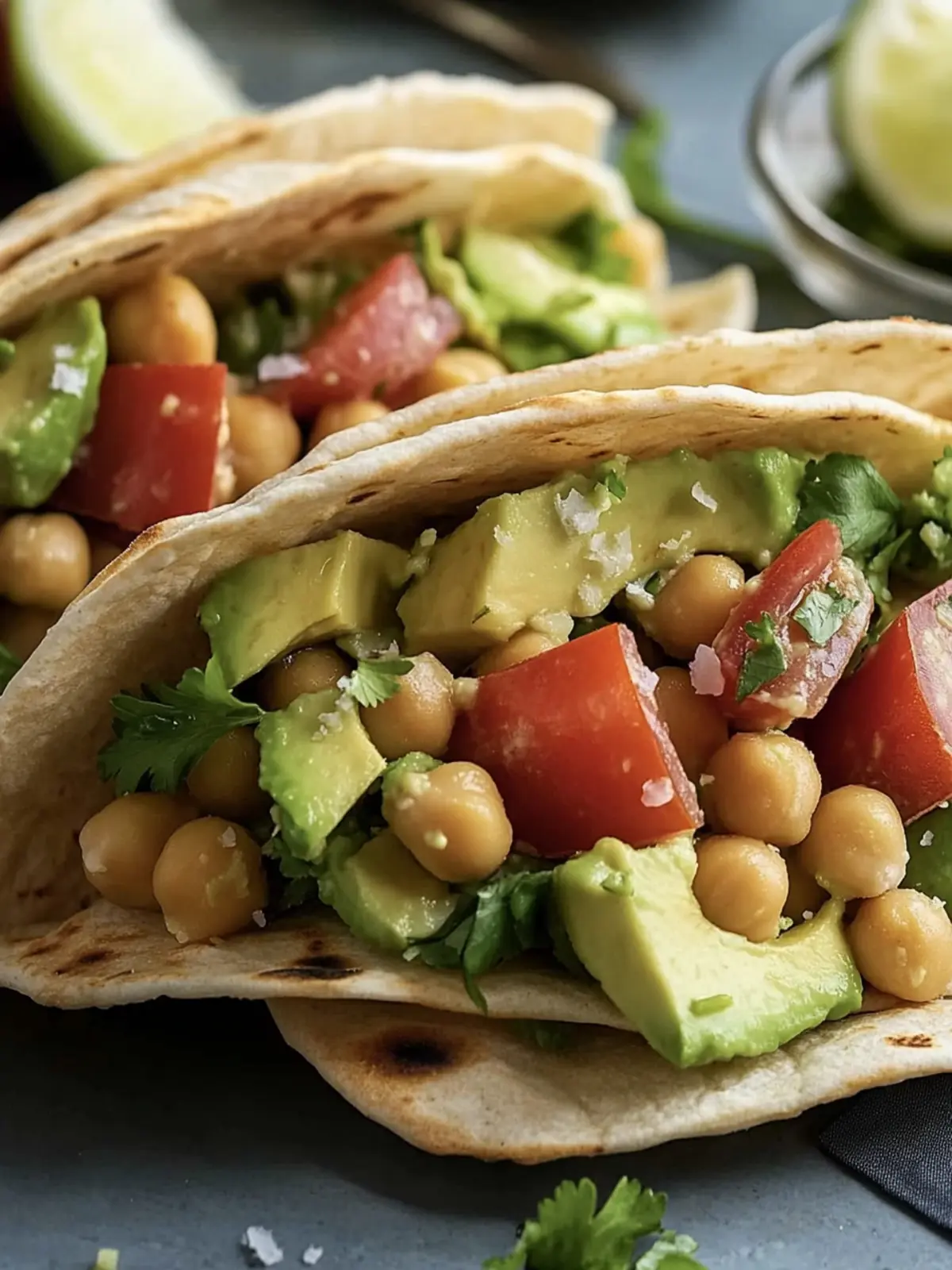 Avocado and Chickpea Salad-Stuffed Pitas
