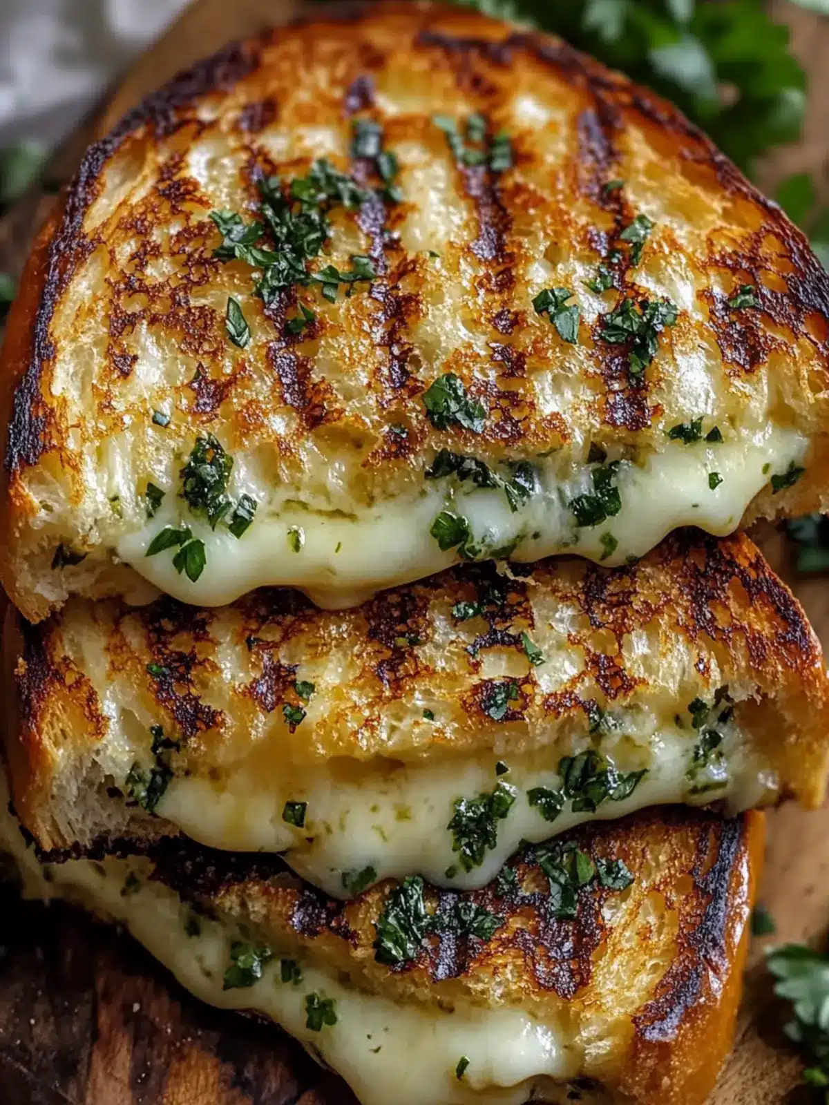 Garlic Bread Grilled Cheese