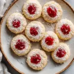 Vanilla Coconut Jam Thumbprint Cookies