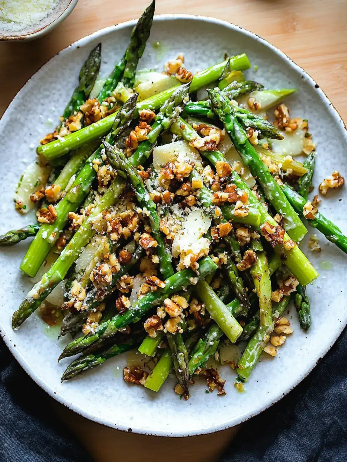 Raw Asparagus Salad with Walnuts & Parmesan