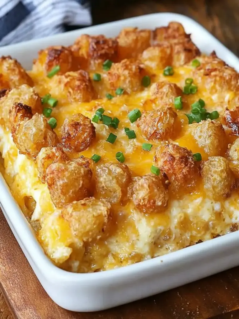 Crispy Tater Tot Breakfast Casserole