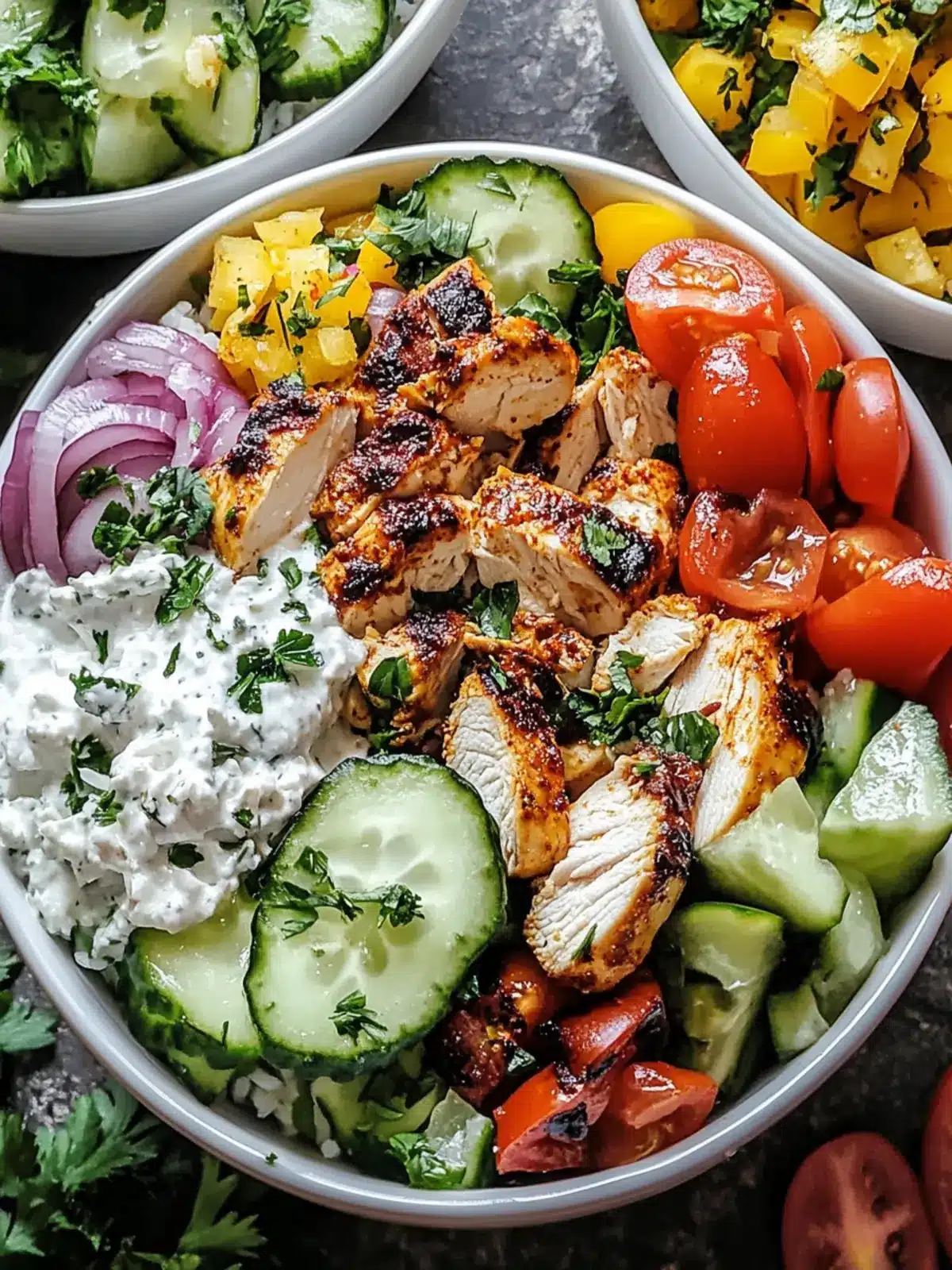 Savory Greek Chicken Gyro Bowls for a Quick Dinner Delight 4 Greek Chicken Gyro Bowls