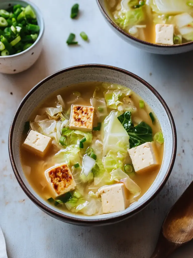 Napa Cabbage Tofu Soup