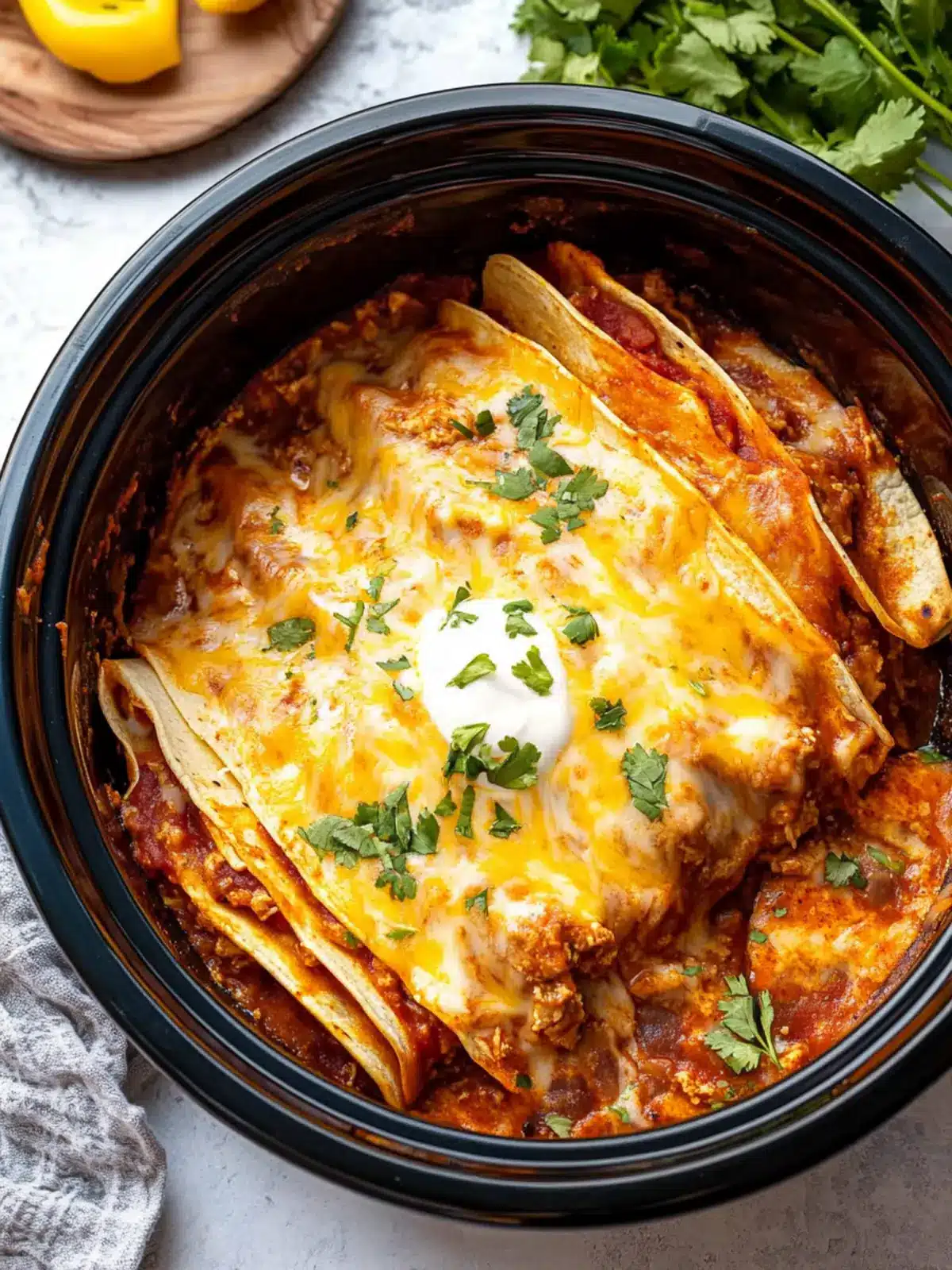 Crockpot Chicken Enchiladas: Easy Comfort for Any Night 3 Crockpot Chicken Enchiladas