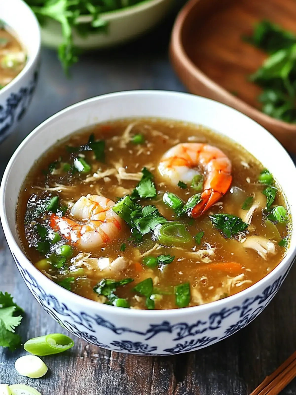 Pak-Chinese Chicken & Prawn Soup