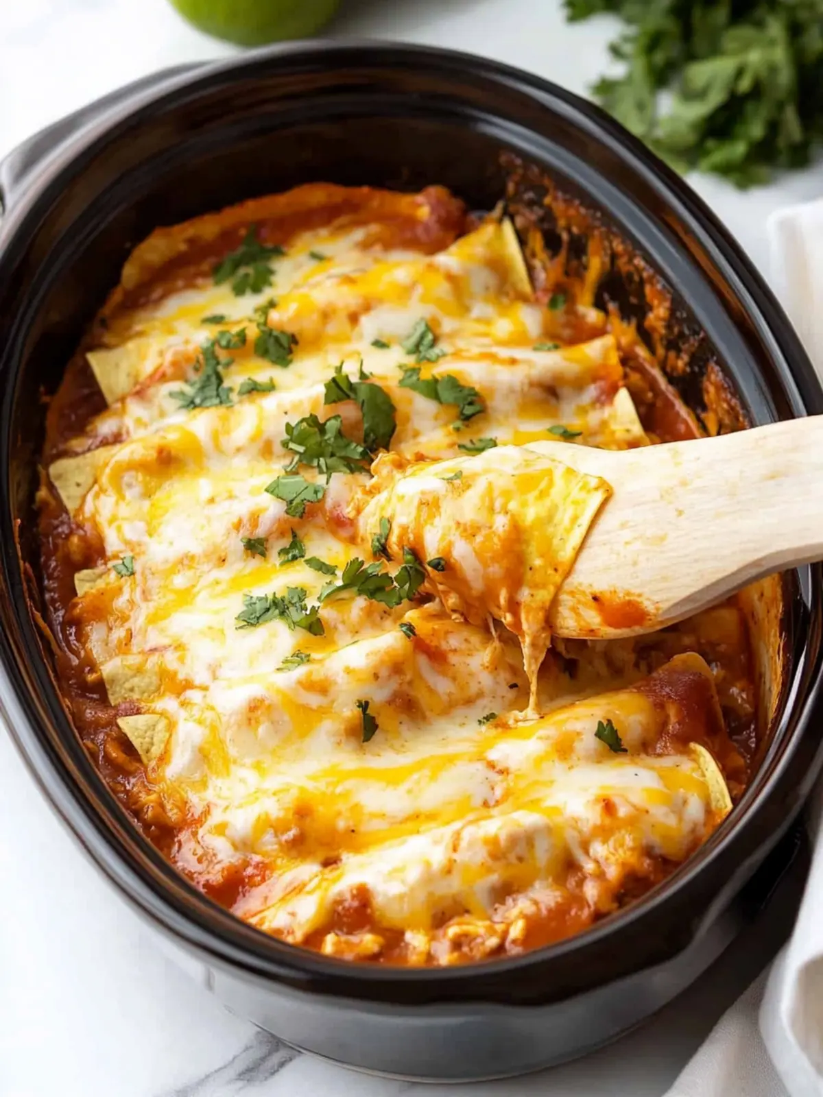 Crockpot Chicken Enchiladas: Easy Comfort for Any Night 2 Crockpot Chicken Enchiladas