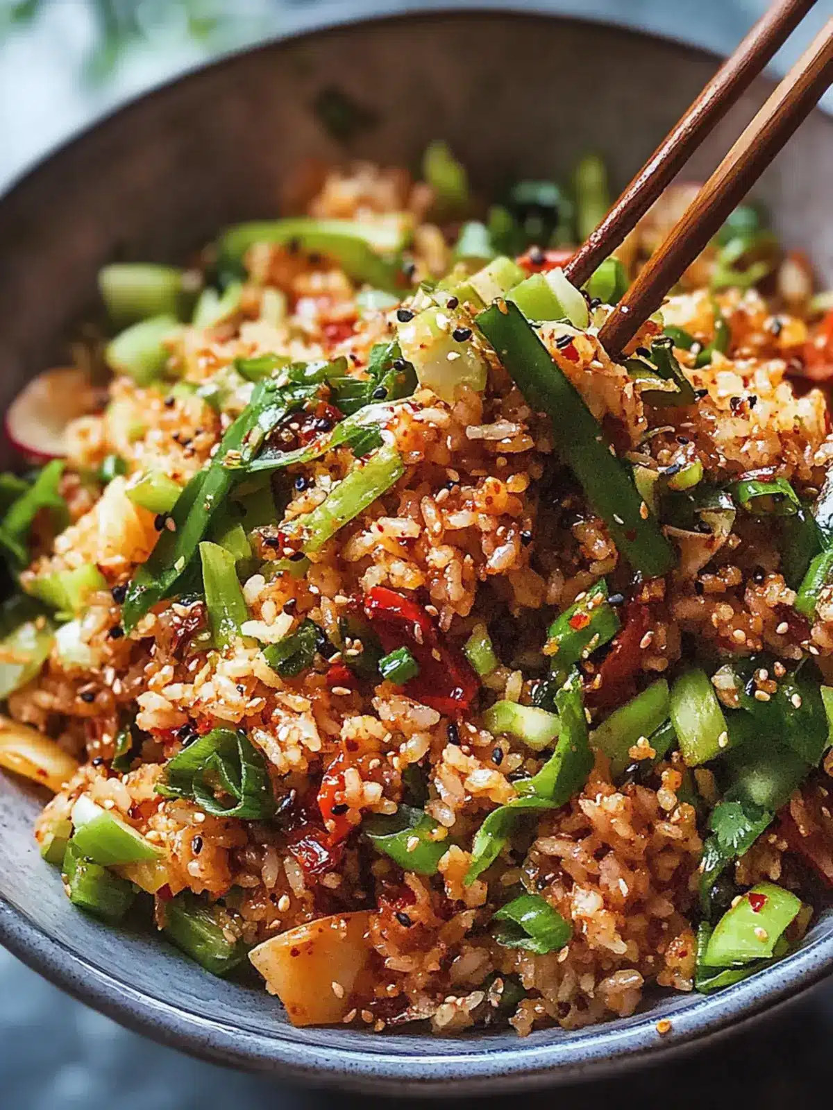 Crispy Gochujang Rice Salad