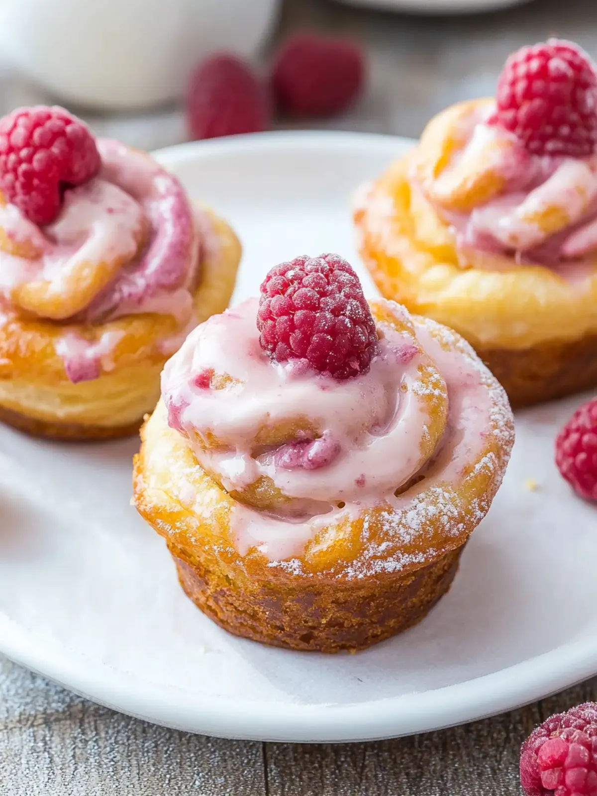 Irresistible Raspberry Cream Cheese Cruffins