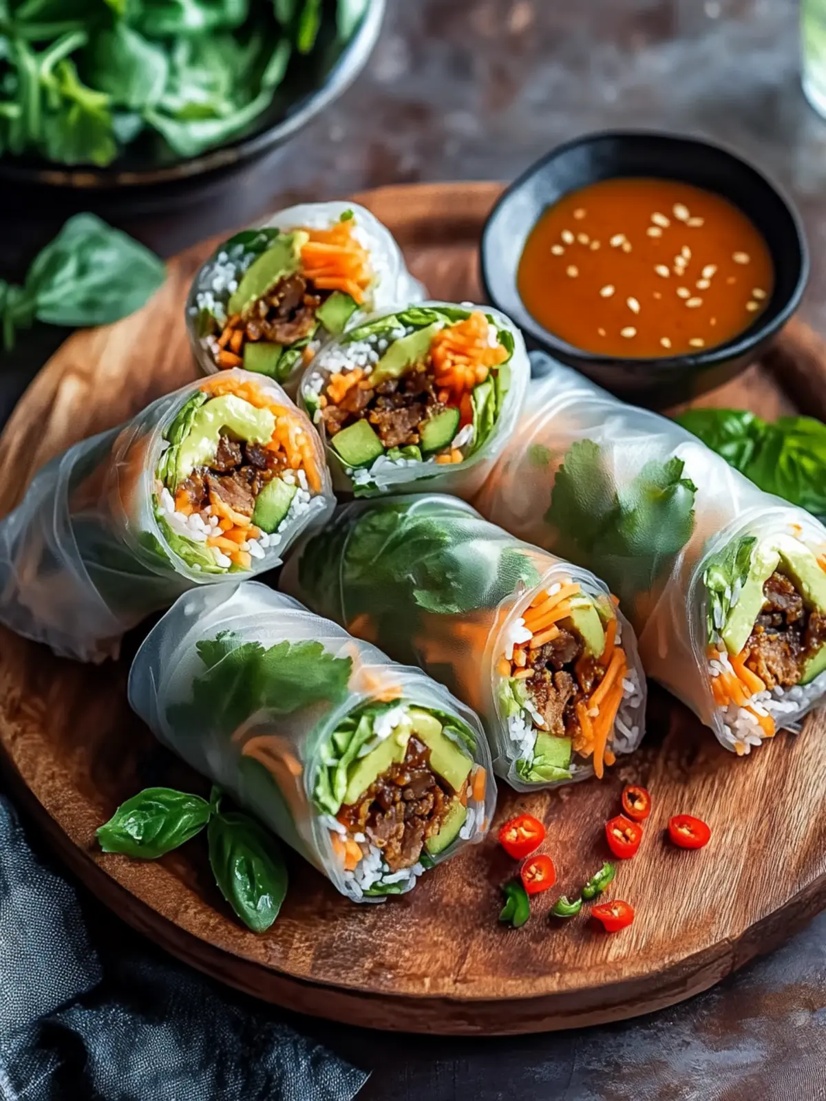 Big Mac-Inspired Rice Paper Rolls