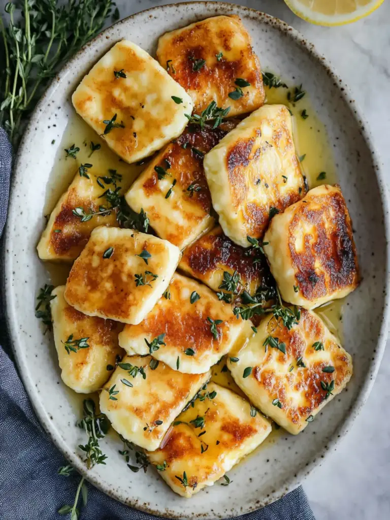 Halloumi with Honey and Thyme