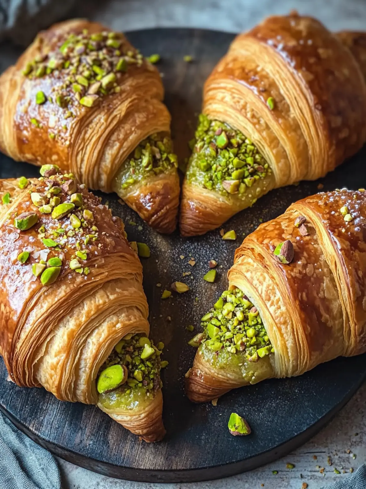 Pistachio Croissants