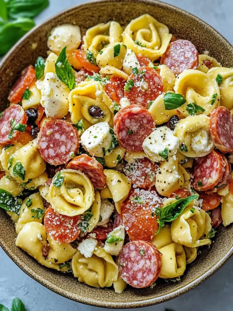 Salami-Mozzarella Tortellini Salad