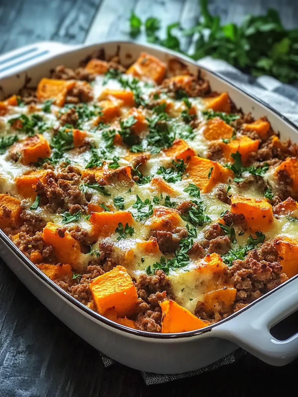 Sweet Potato and Ground Turkey Bake