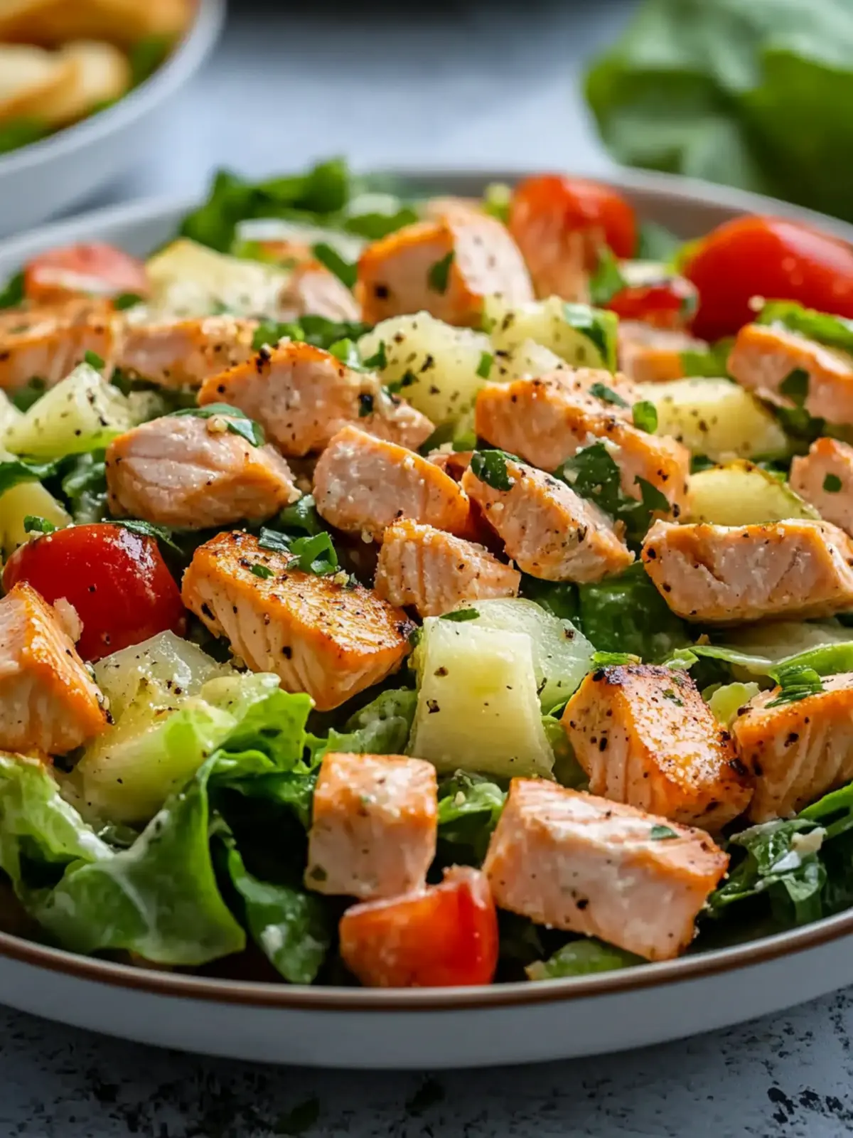 Savory Salmon Caesar Salad Recipe for a Healthy Twist 3 Salmon Caesar Salad Recipe