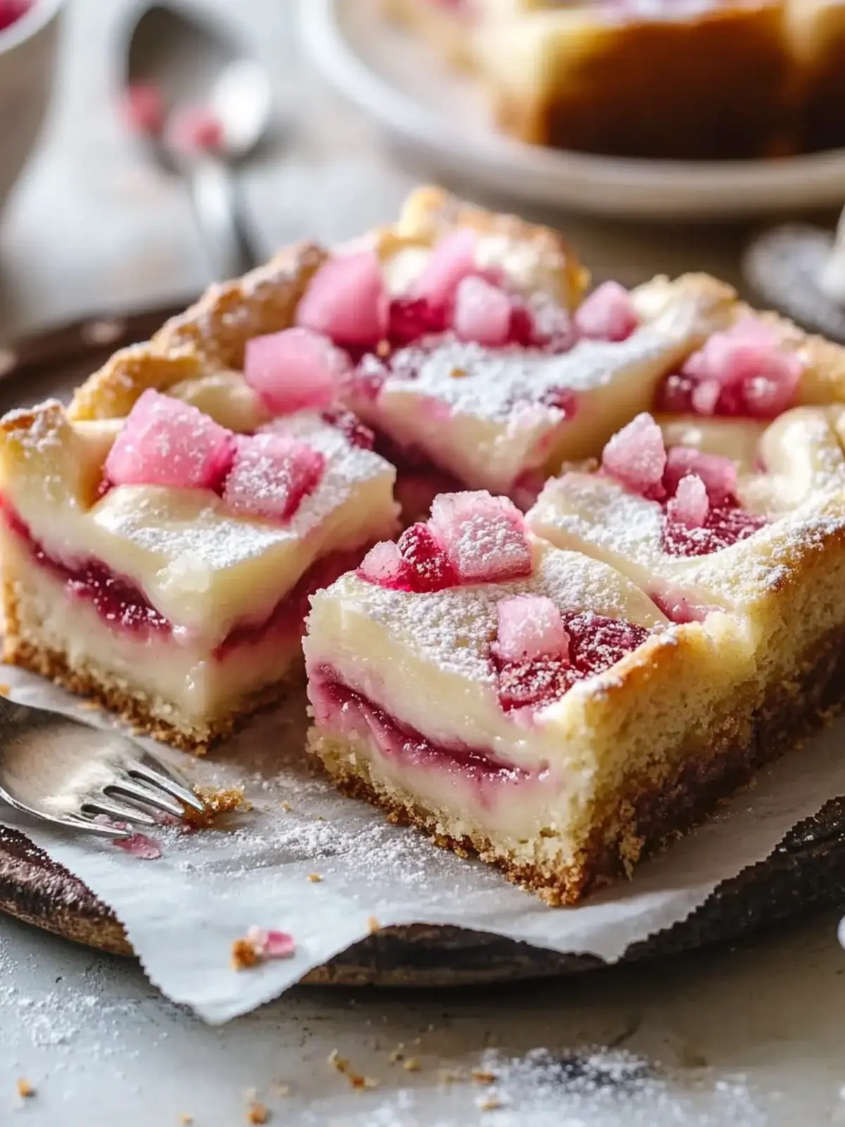 Rhubarb Custard Bars