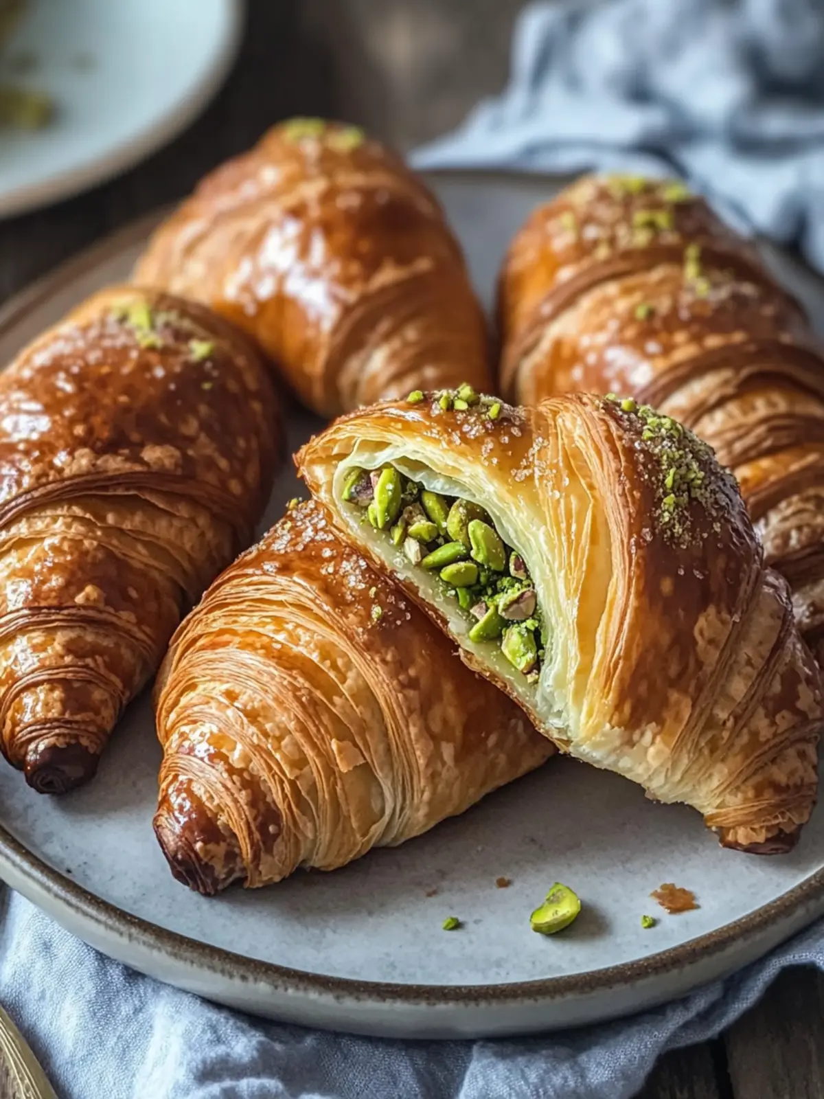 Pistachio Croissants