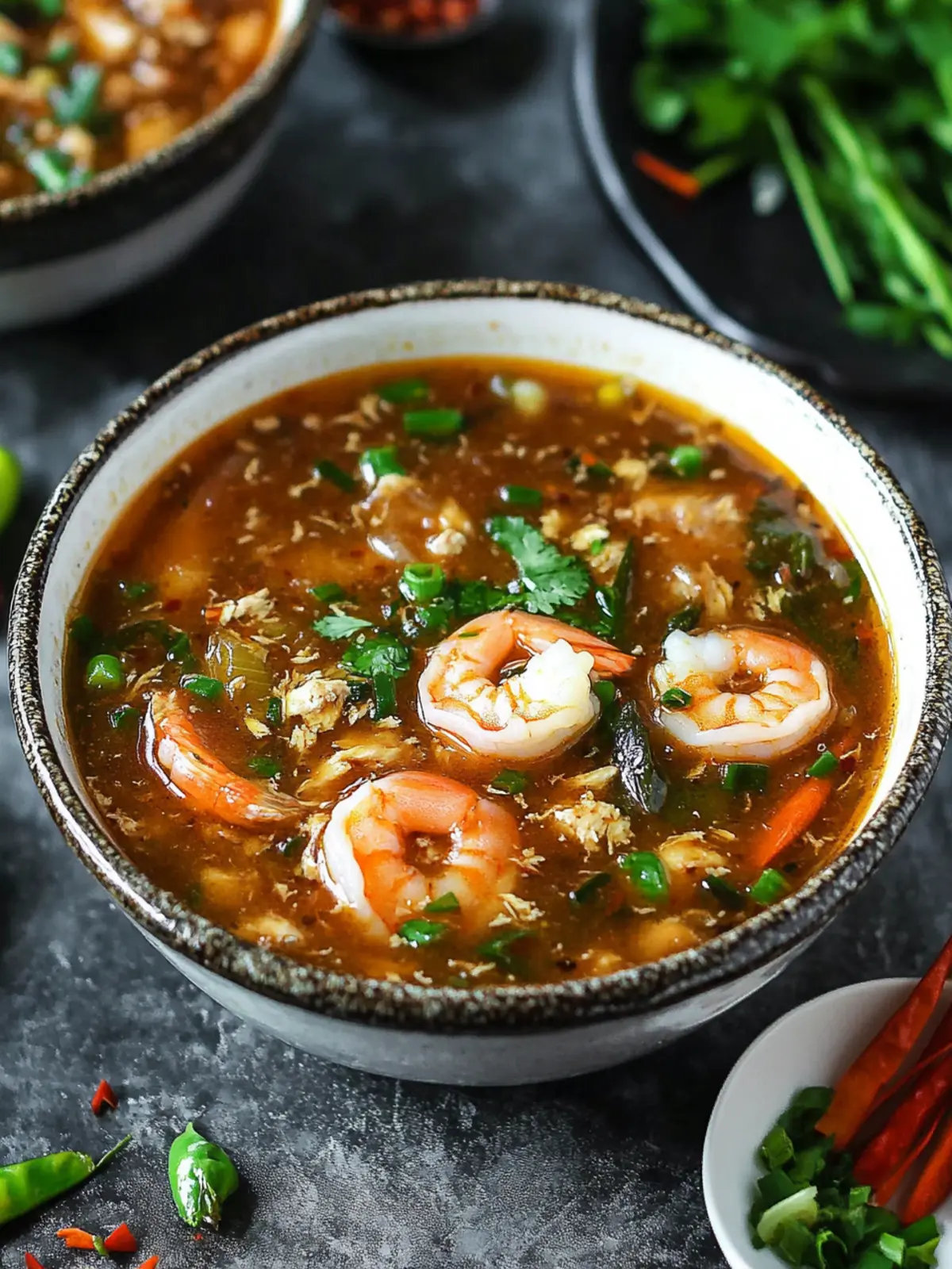 Pak-Chinese Chicken & Prawn Soup