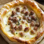 Sausage Baked Brie Appetizer
