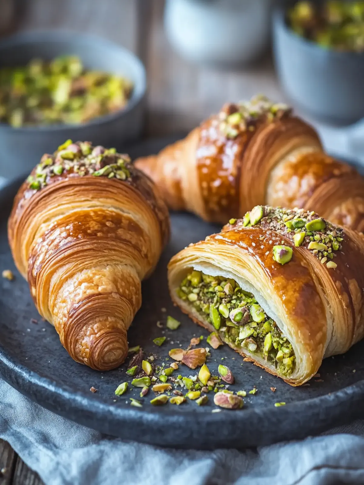 Pistachio Croissants