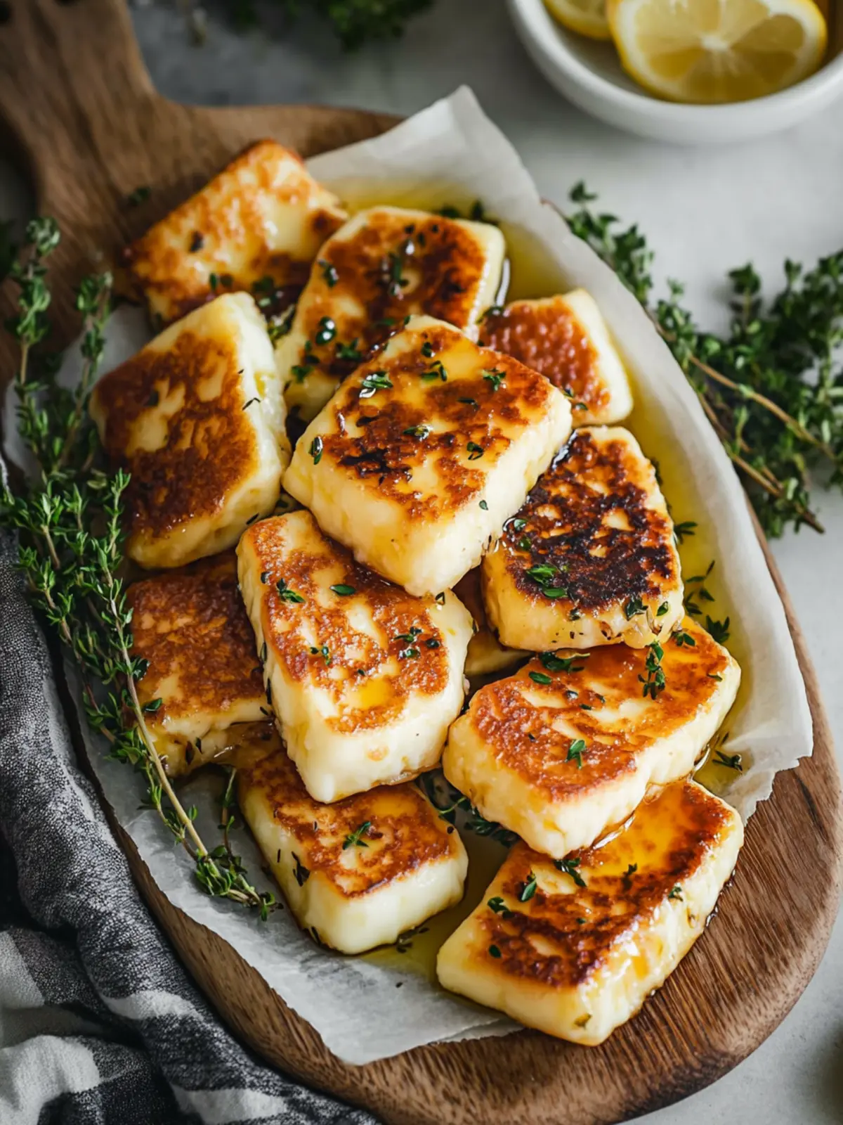 Halloumi with Honey and Thyme