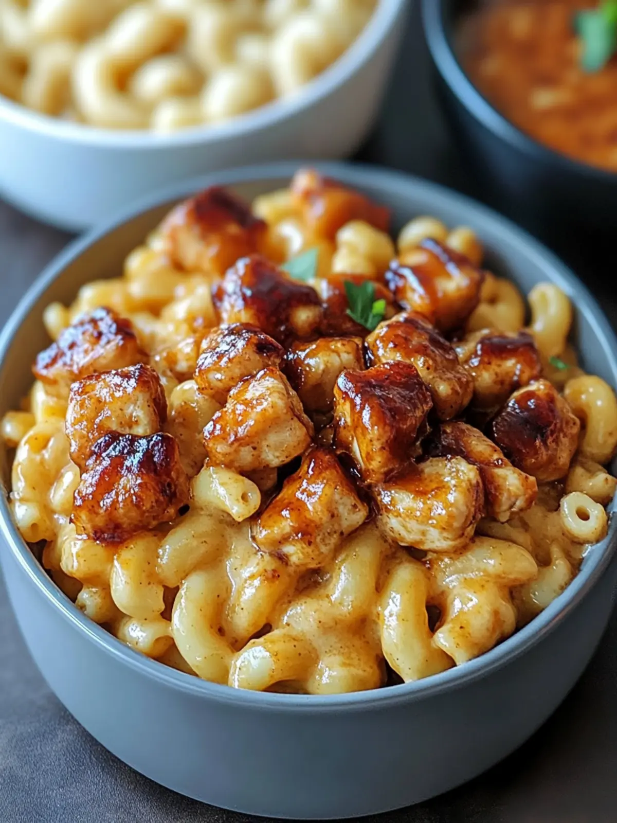 High-Protein Honey BBQ Chicken Mac & Cheese