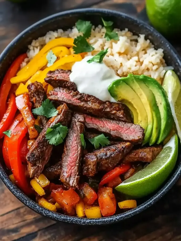 High-Protein, Low-Carb Steak Fajita Bowl Recipe