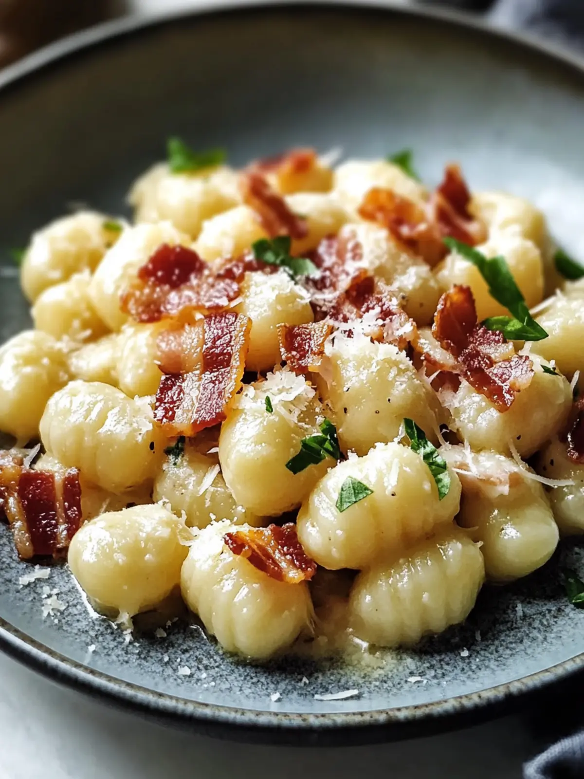 Gnocchi Carbonara with Bacon & Parmesan