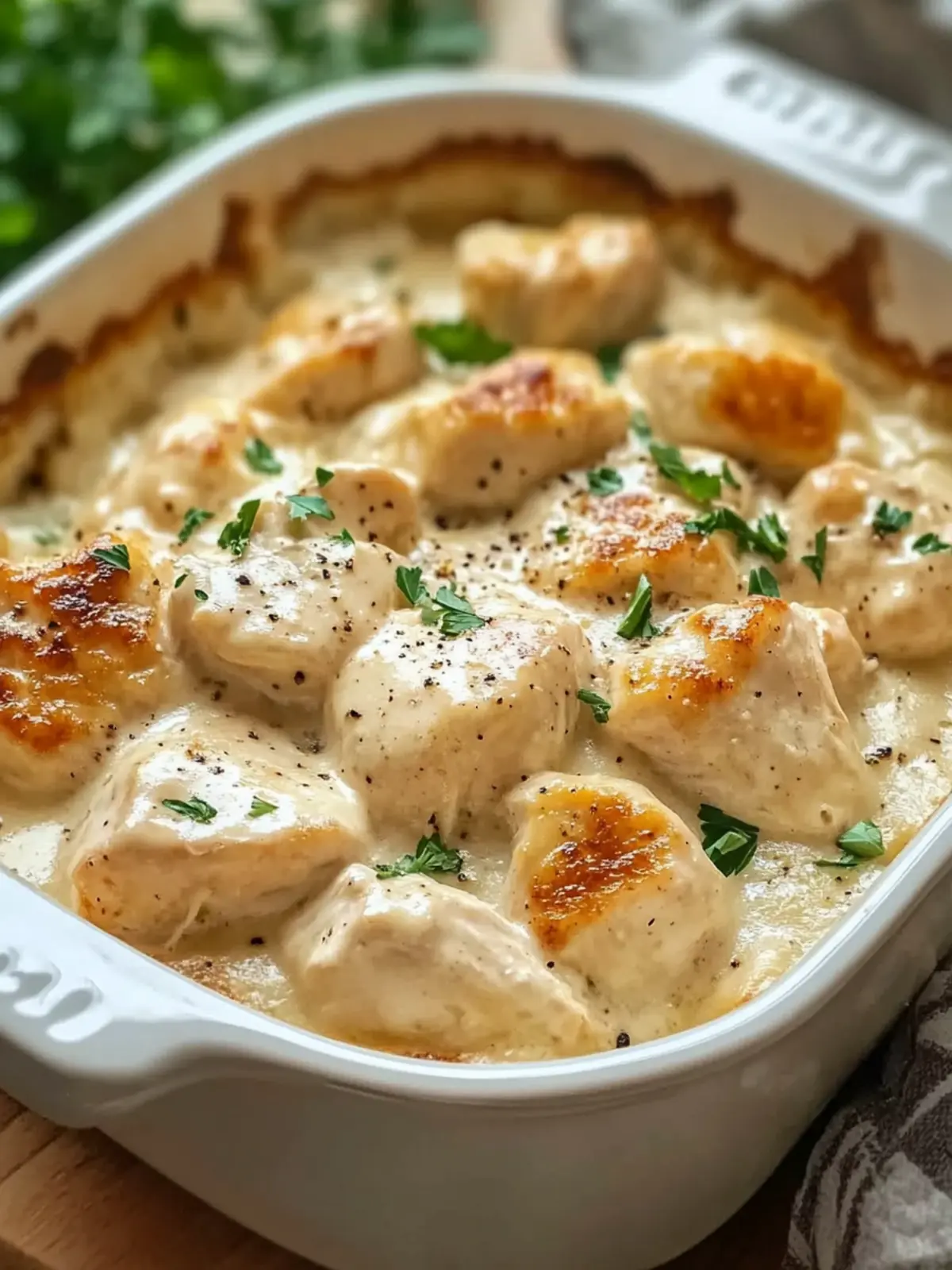 Creamy Swiss Chicken Casserole