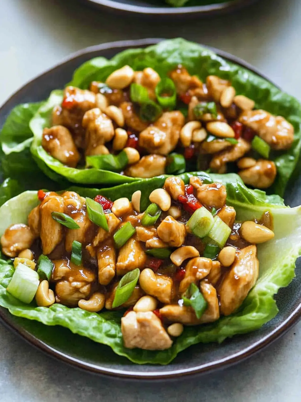 Cashew Chicken Lettuce Wraps