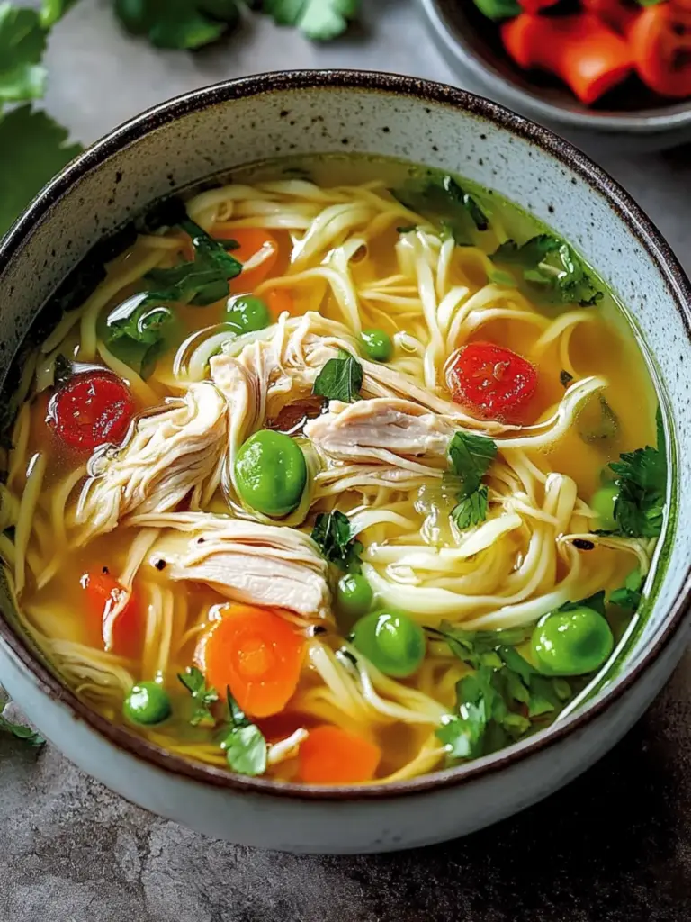 Ginger Garlic Chicken Noodle Soup