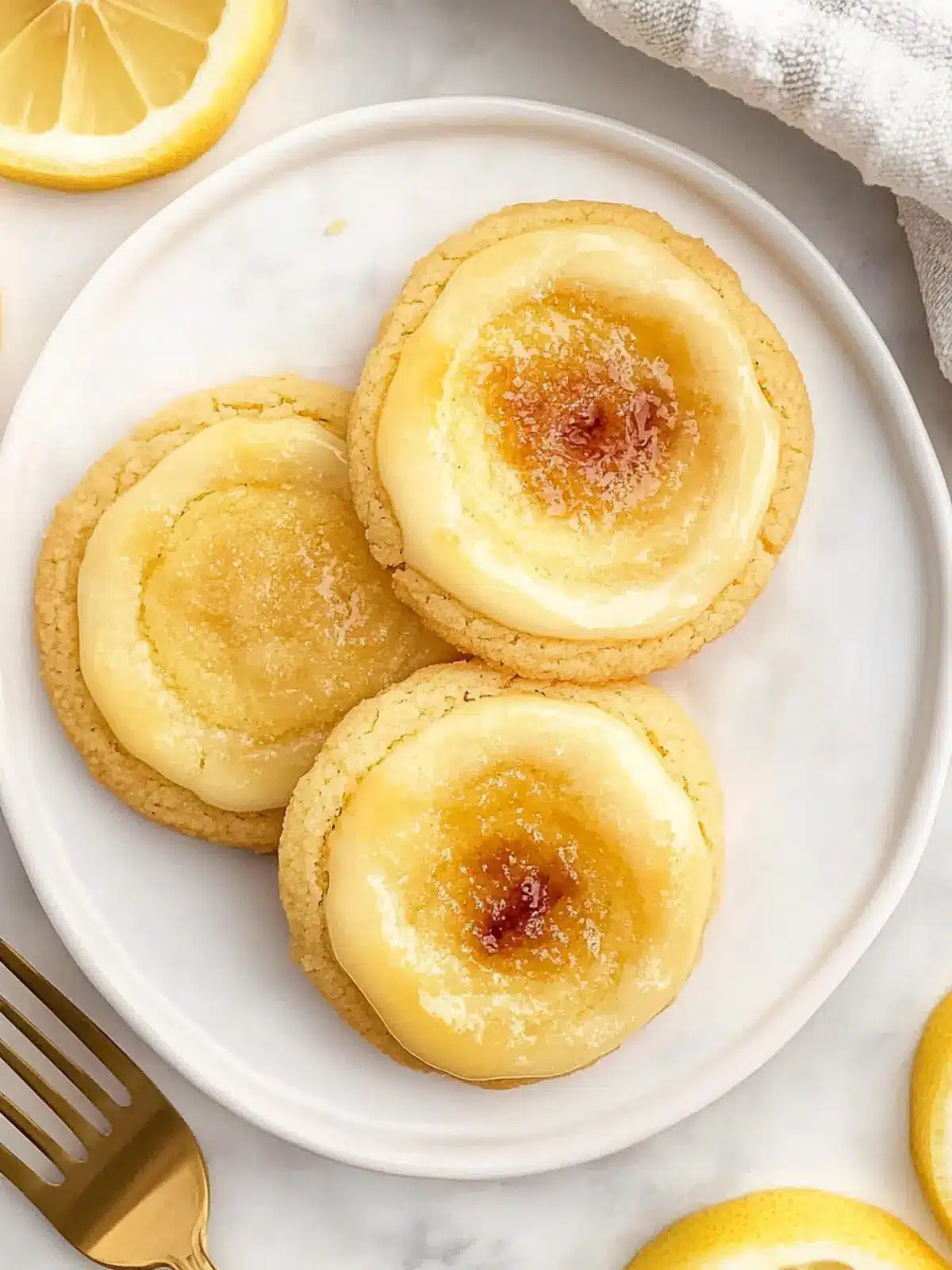 Lemon Crème Brûlée Cookies