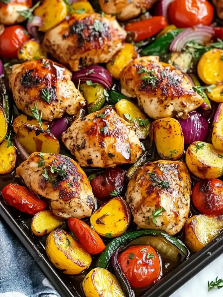 Balsamic Glazed Chicken and Veggies (Sheet Pan)