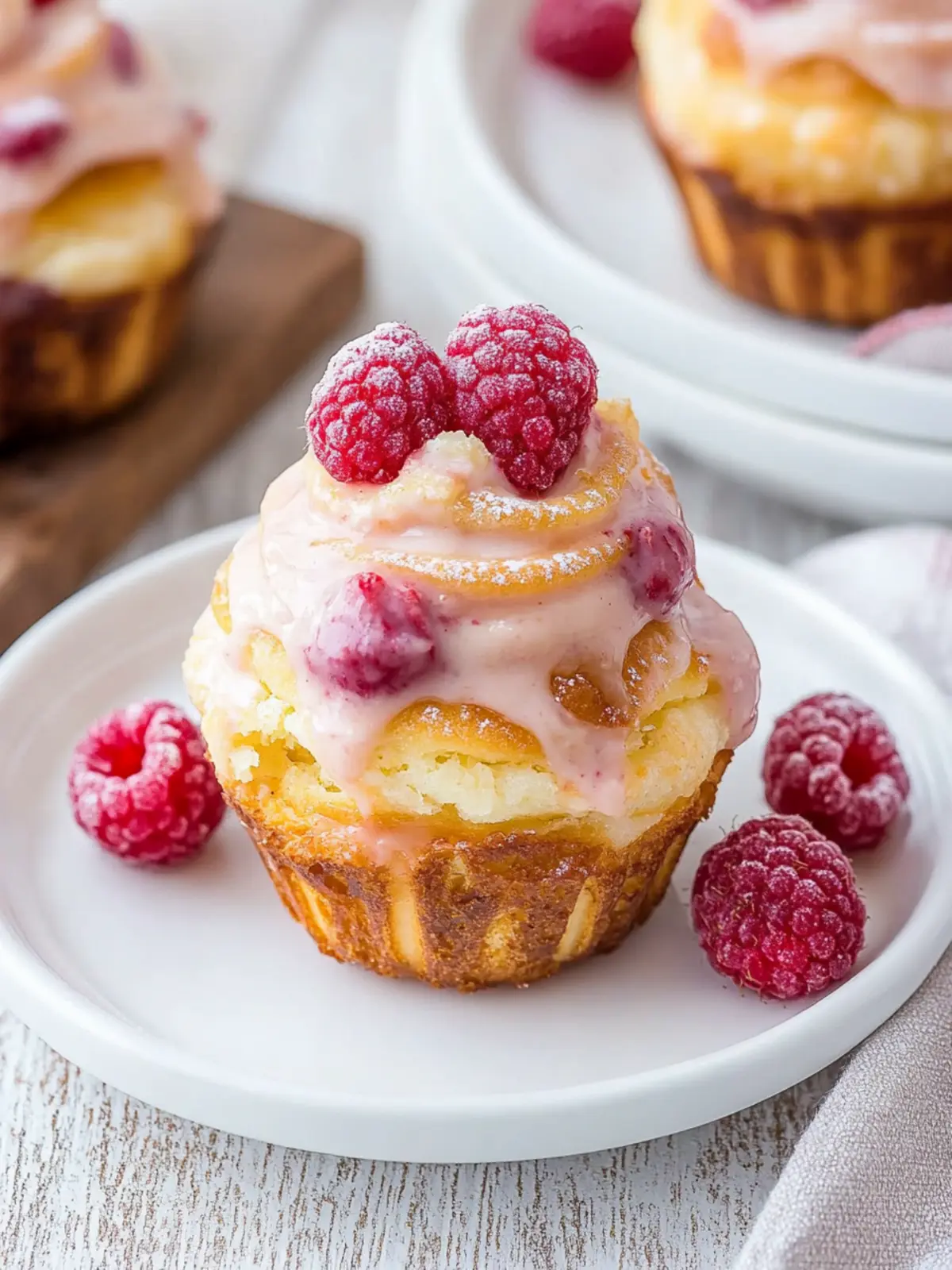 Irresistible Raspberry Cream Cheese Cruffins