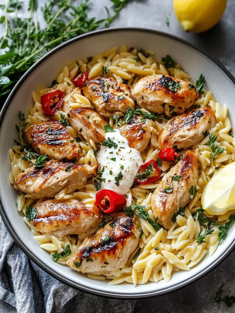 Lemon-Feta Chicken and Orzo