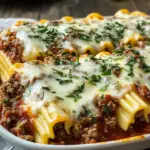 Stuffed Manicotti with Meat Sauce