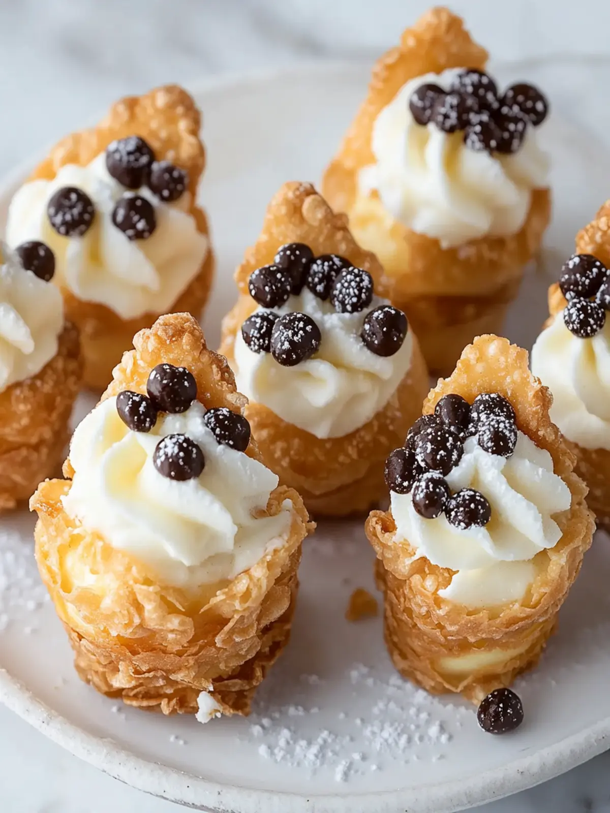 Delicious Mini Cannoli Bites with Creamy Ricotta Bliss 4 Mini Cannoli Bites