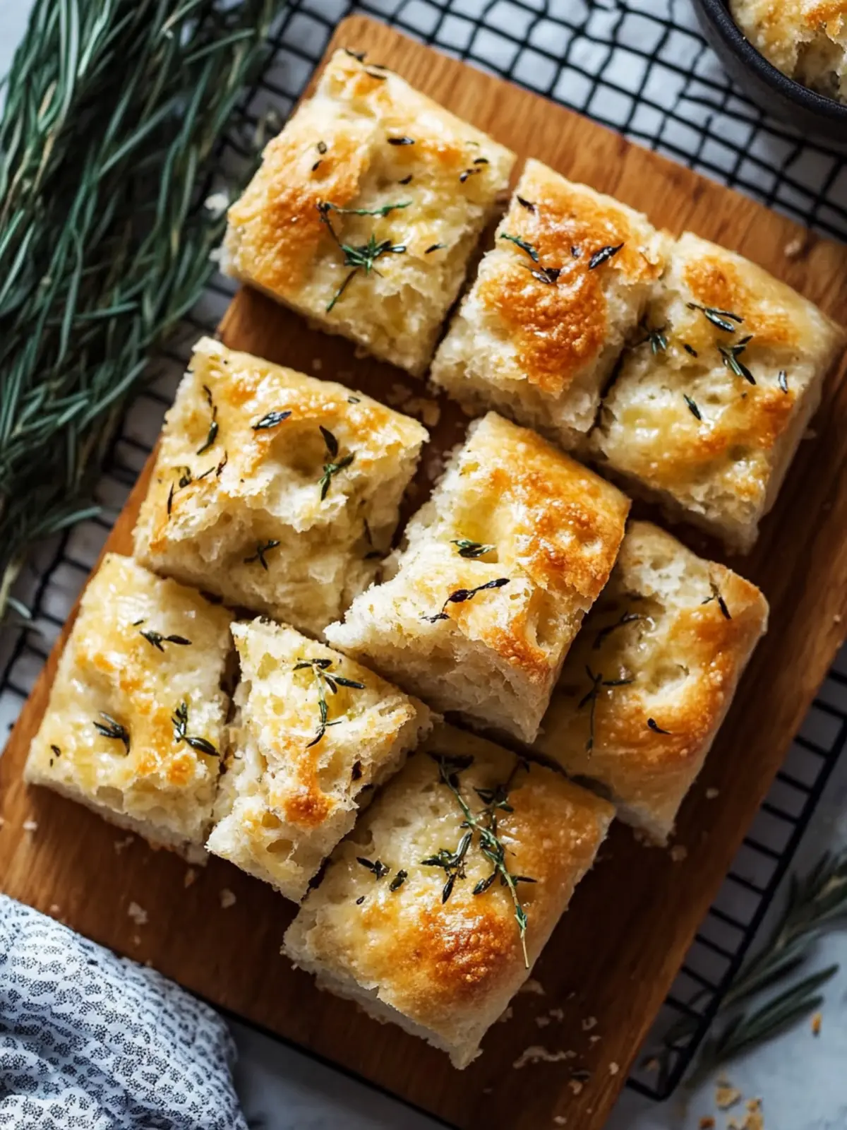 Thick & Fluffy Focaccia Bread