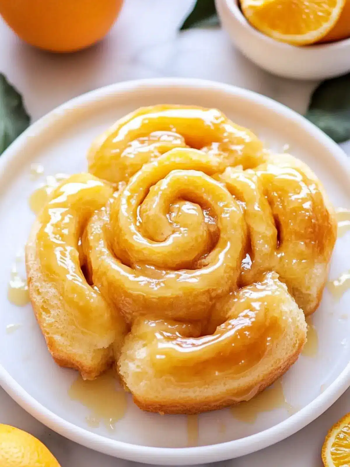 Homemade Glazed Orange Rolls