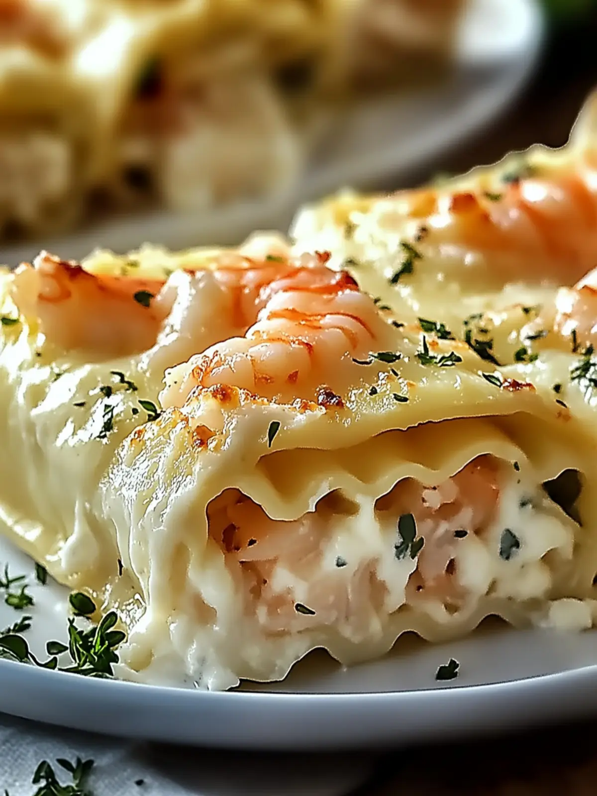 Shrimp & Crab Alfredo Lasagna Roll-Ups